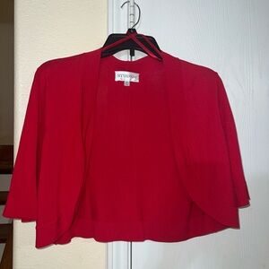Studio I (brand) - Red Shrug Sweater Elegant Knit Size:12